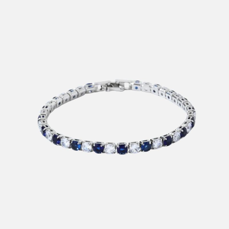 Bracelet Tennis Femme Bicolore