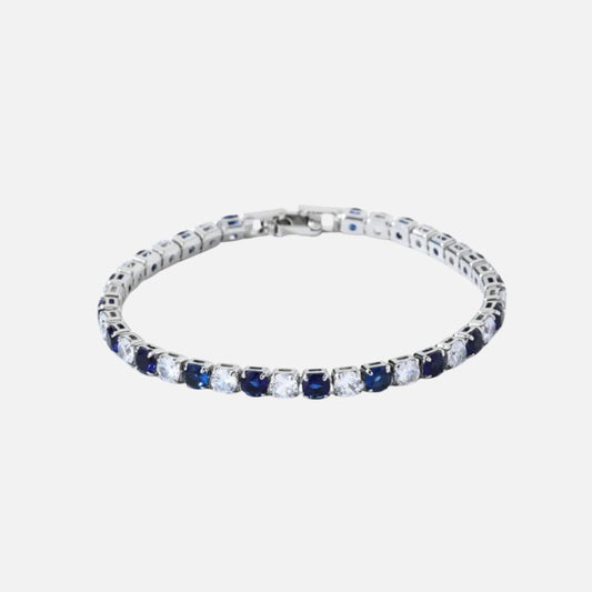 Bracelet Tennis Femme Bicolore