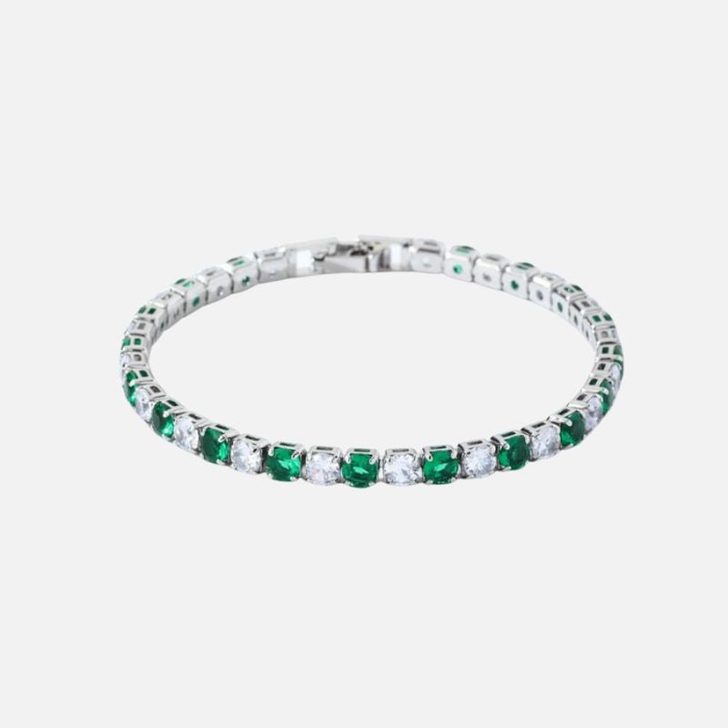 Bracelet Tennis Femme Bicolore