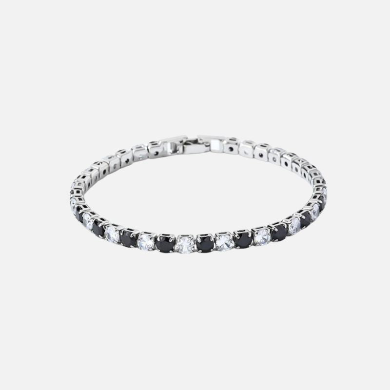 Bracelet Tennis Femme Bicolore