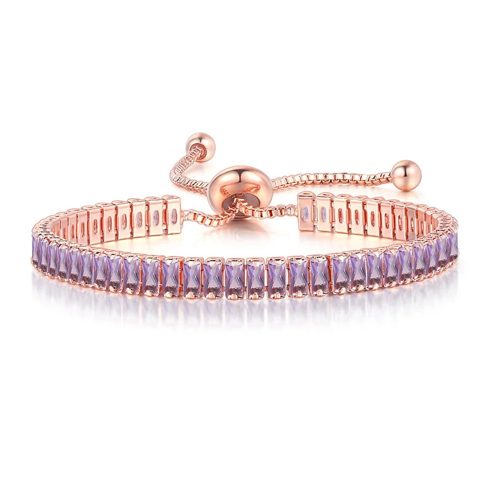 Bracelet Tennis Femme Lueurs Rosées