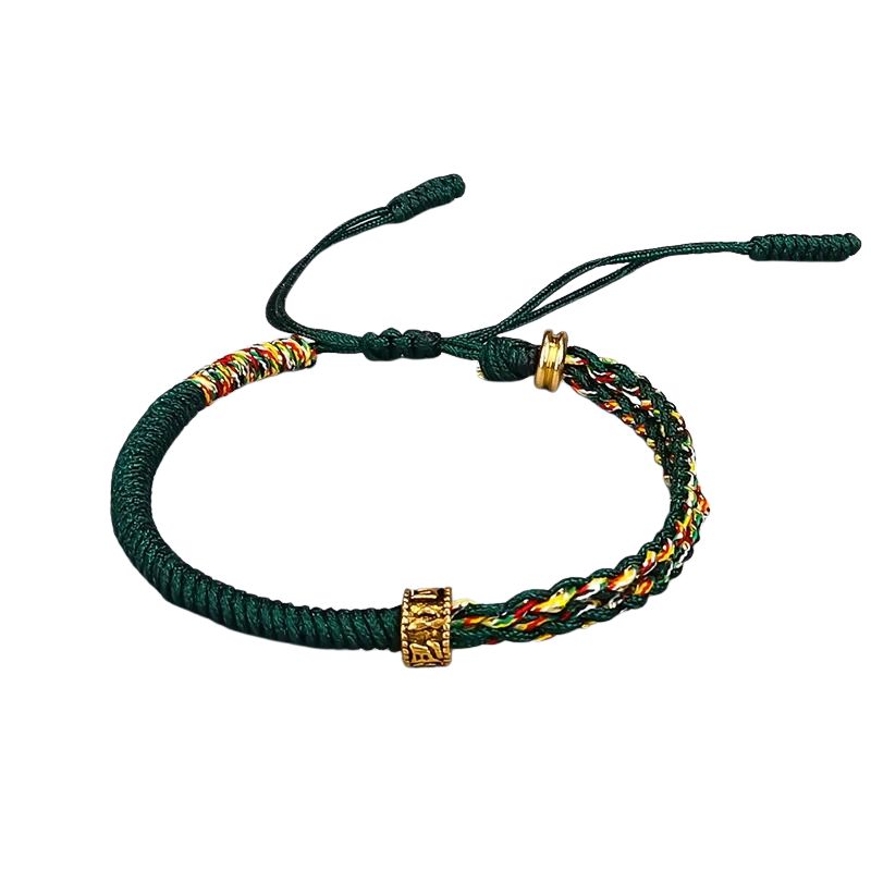 Bracelet Tibétain Corde Tressée Porte-Bonheur