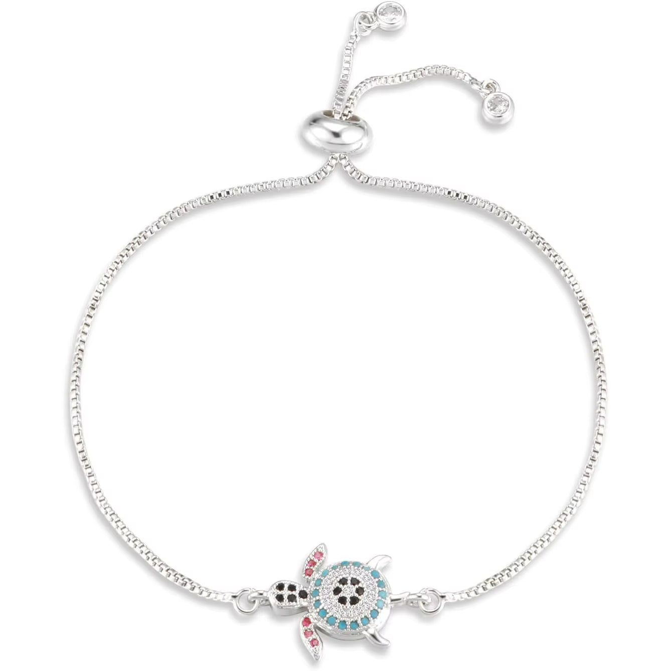 Bracelet Tortue en Zircon et Cuivresur fond blanc