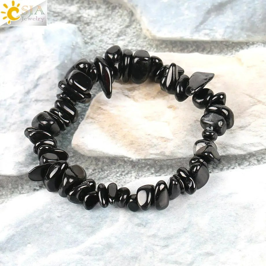 Bracelet Tourmaline Pierres Irrégulières