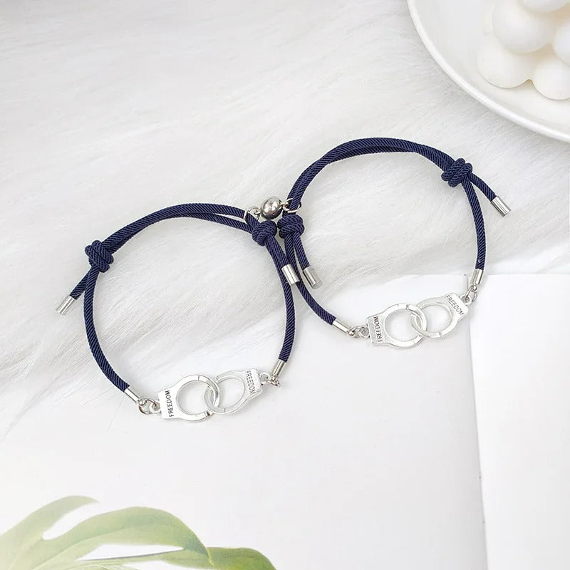 Duo Bracelet Femme Menotte Amitié Aimanté