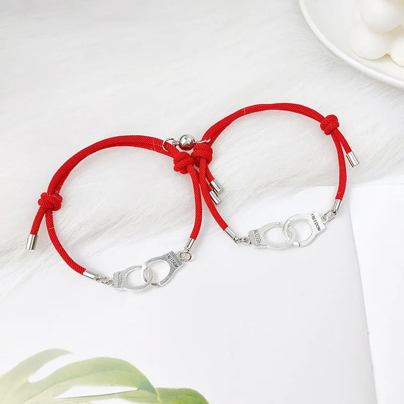 Duo Bracelet Femme Menotte Amitié Aimanté