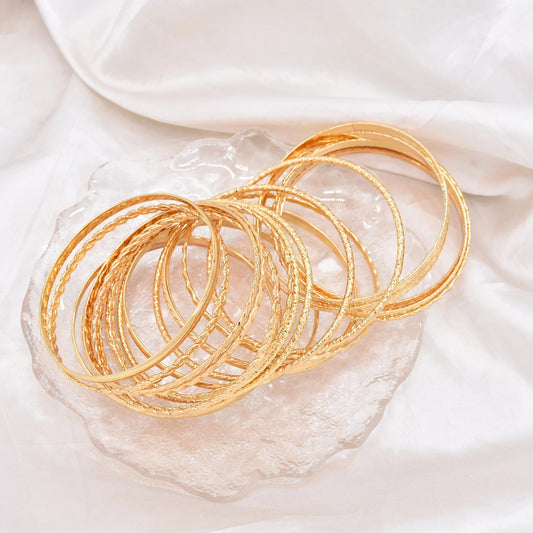 Ensemble Bracelets Indien Femme Dorés Harmonie