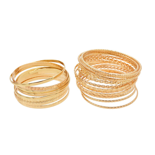 Ensemble Bracelets Indien Femme Dorés Harmonie