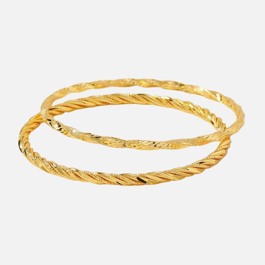 Lot 2 Bracelets Indien Femme Doré Fins