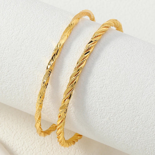 Lot 2 Bracelets Indien Femme Doré Fins