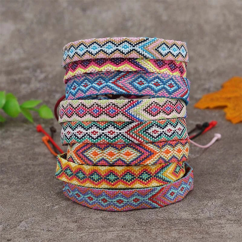 Lot 8 Pièces Bracelet Brésilien Femme Tissées