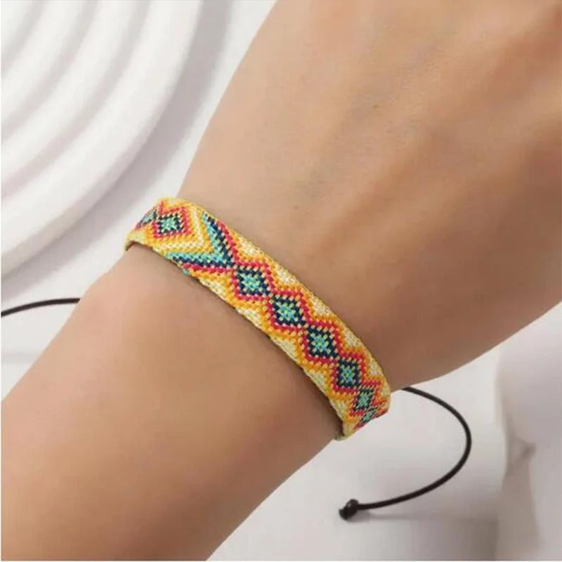 Lot 8 Pièces Bracelet Brésilien Femme Tissées