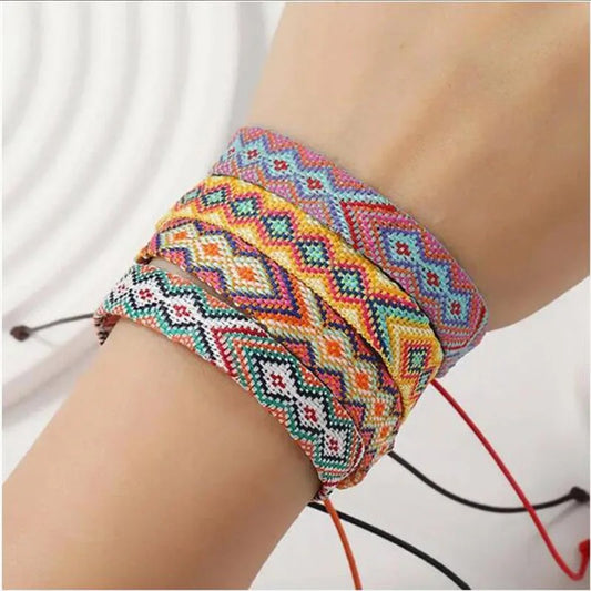 Lot 8 Pièces Bracelet Brésilien Femme Tissées