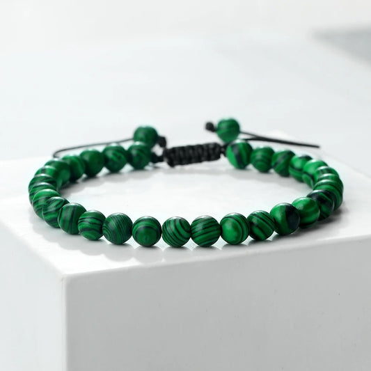 Trio Bracelets Malachite Réglables