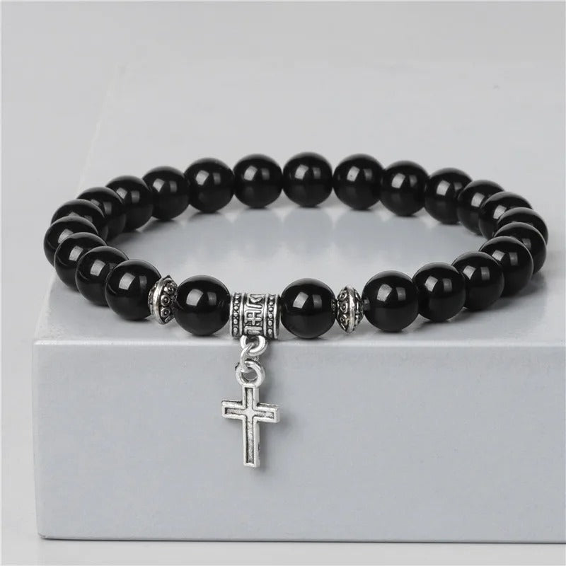 Bracelet Croix Homme Charme Minéral