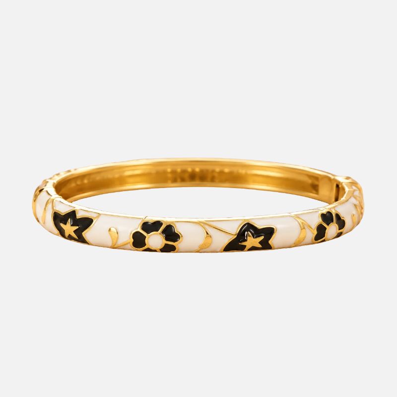 Bracelet Jonc Fleuri Style Japonais
