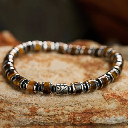 Bracelet Acier Homme Œil De Tigre