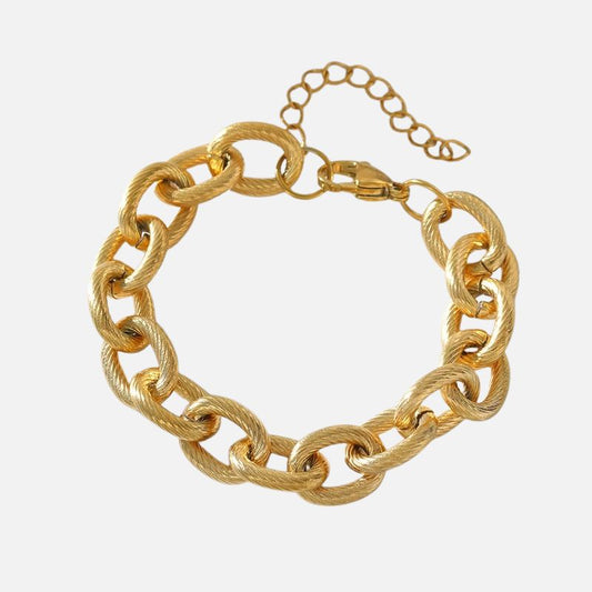 Bracelet Acier Inoxydable Doré Puissance Féminine