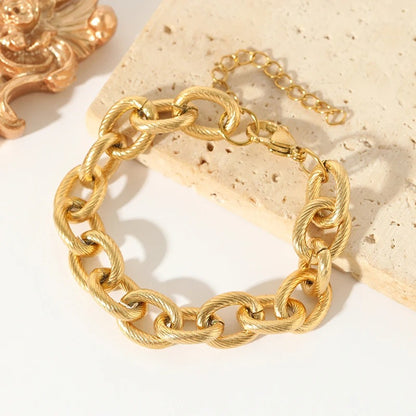 Bracelet Acier Inoxydable Doré Puissance Féminine