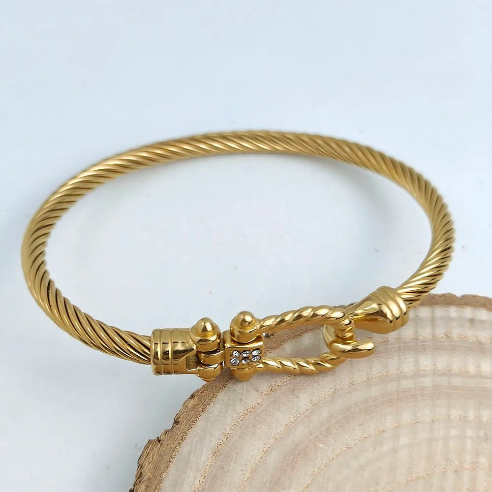 Bracelet Acier Inoxydable Femme Fermoir Manille