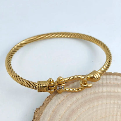 Bracelet Acier Inoxydable Femme Fermoir Manille