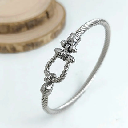 Bracelet Acier Inoxydable Femme Fermoir Manille