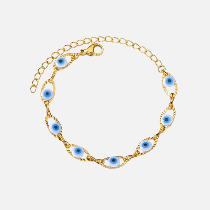 Bracelet Acier Inoxydable Femme Œil Protecteur