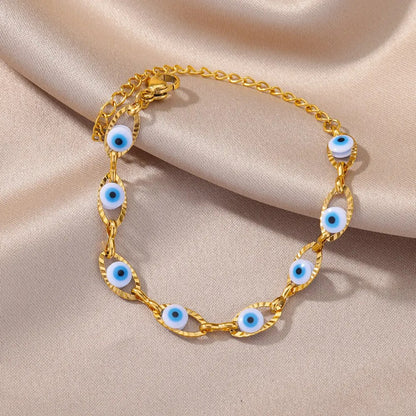 Bracelet Acier Inoxydable Femme Œil Protecteur