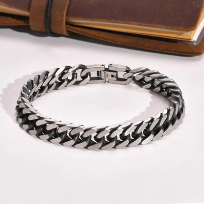 Bracelet Acier Inoxydable Homme Chaine Maille Épaisse