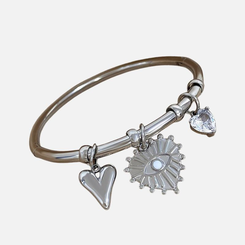 Bracelet Acier Inoxydable Rigide Breloques