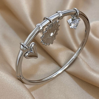 Bracelet Acier Inoxydable Rigide Breloques