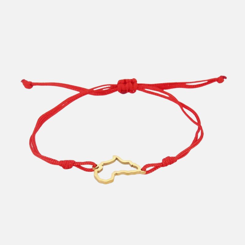 Bracelet Africain Femme Cordon Minimaliste Et Acier Inoxydable