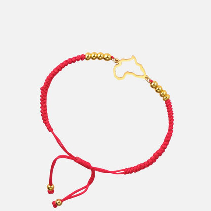 Bracelet Africain Femme Cordon Tressé Et Acier Inoxydable