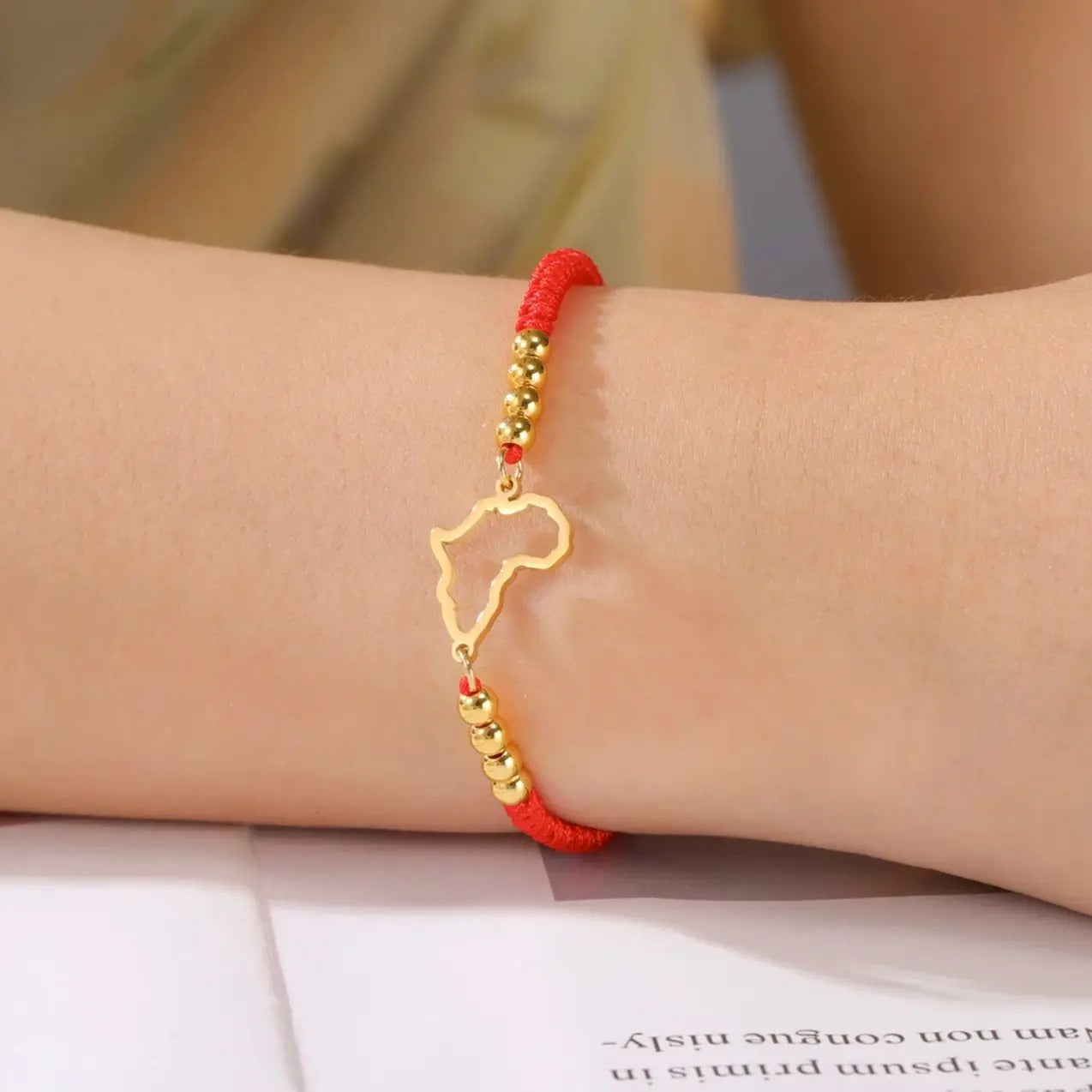 Bracelet Africain Femme Cordon Tressé Et Acier Inoxydable