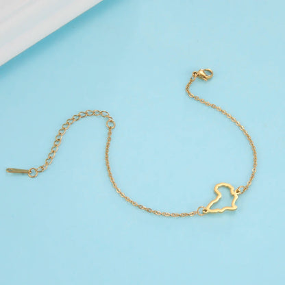 Bracelet Africain Femme Fin Ajustable Acier Inoxydable