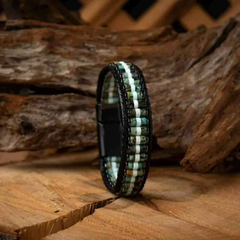 Bracelet Africain Homme Fermoir Magnétique