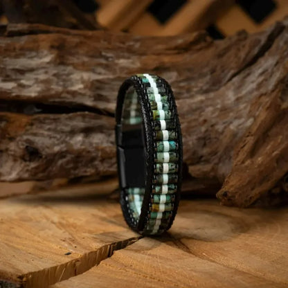 Bracelet Africain Homme Fermoir Magnétique