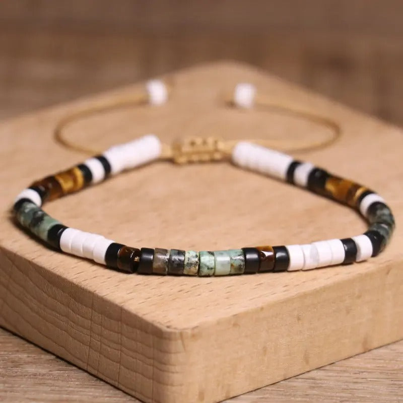 Bracelet Africain Homme En Perles Naturelles