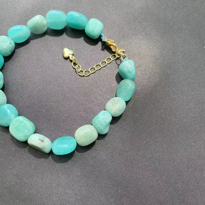 Bracelet Amazonite et Acier Inoxydable