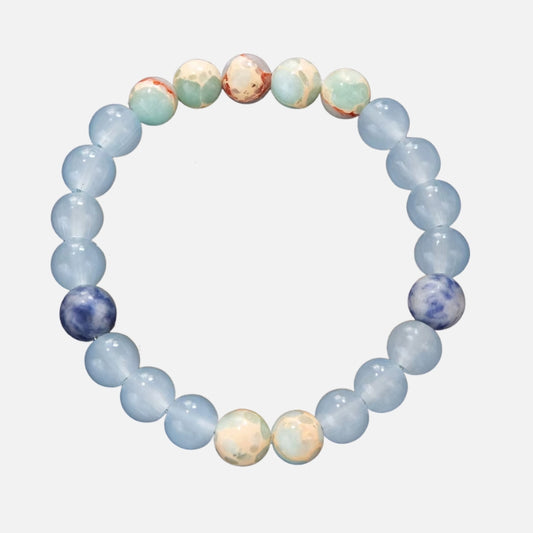 Bracelet Amazonite Translucide à Perles