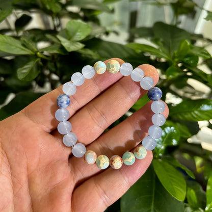 Bracelet Amazonite Translucide à Perles
