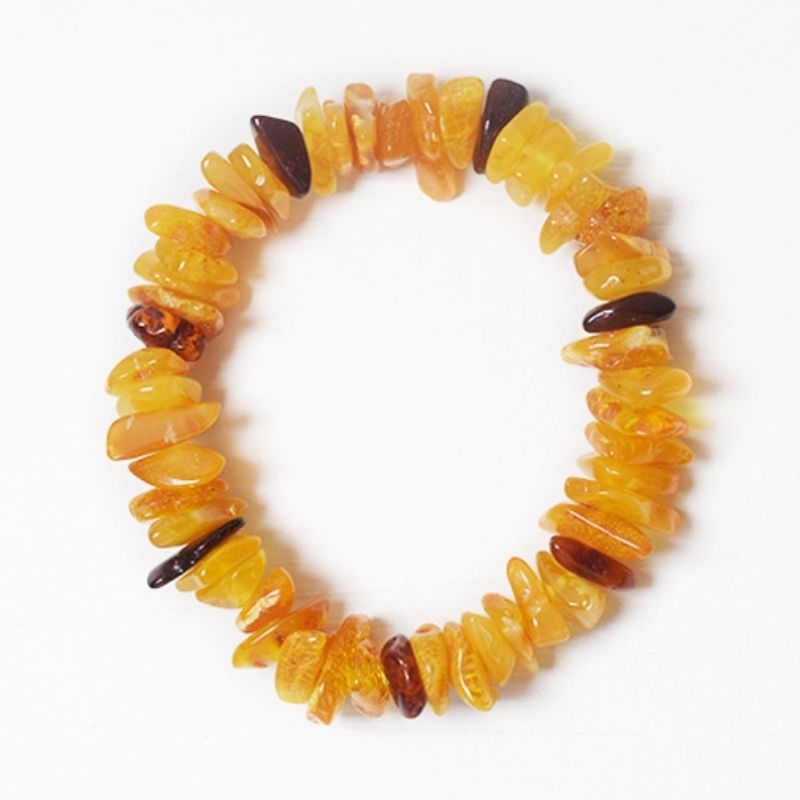Bracelet Ambre Femme Brute Et Chaleur Naturelle