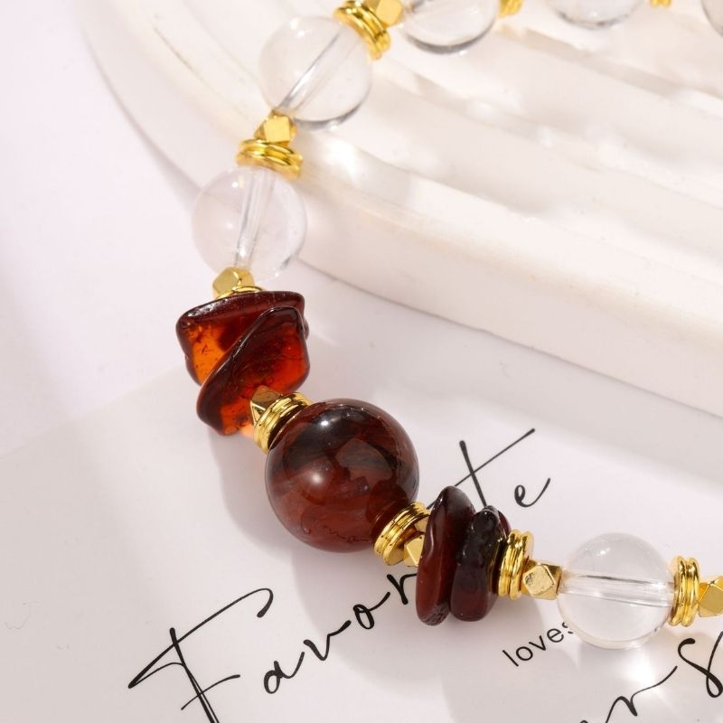 Bracelet Ambre Femme – Force Intérieure Et Pureté Cristalline