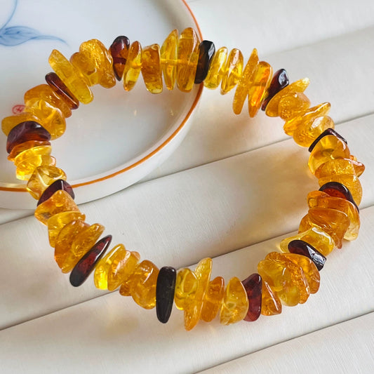 Bracelet Ambre Pierres Irrégulières