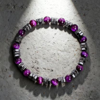 Bracelet Améthyste Homme Reflets Profonds