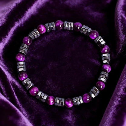 Bracelet Améthyste Homme Reflets Profonds