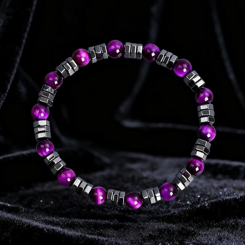 Bracelet Améthyste Homme Reflets Profonds