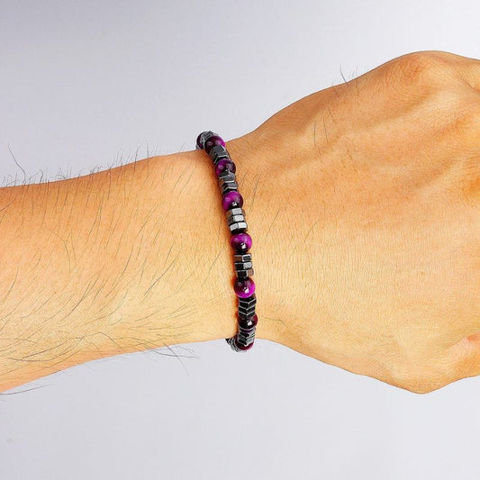 Bracelet Améthyste Homme Reflets Profonds