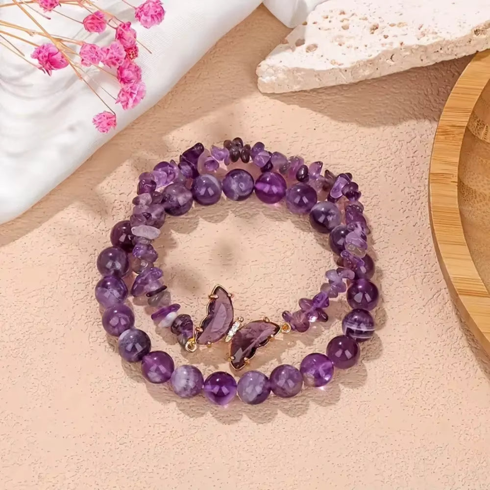 Bracelet Améthyste Lot de 2