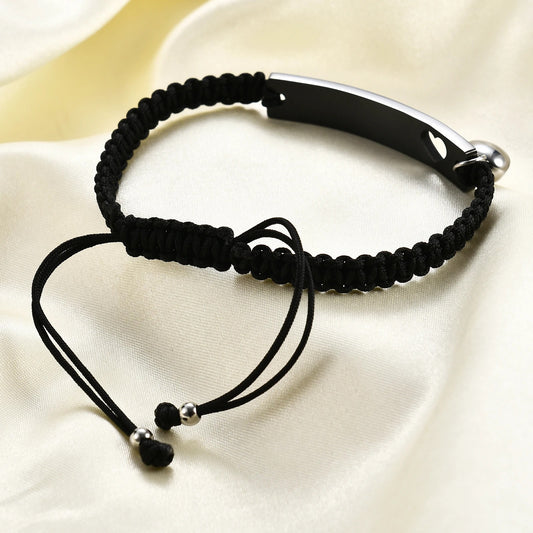 Bracelet Amour Homme et Femme Duo Corde et Acier Inoxydable